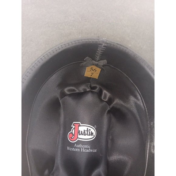 Justin Men's Milano Western Cowboy Hat XXX Size 7 Brown 100% Wool - Picture 8 of 9